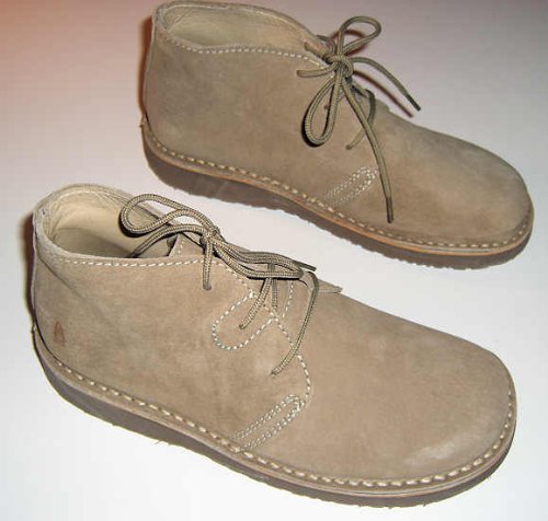 Hush Puppies Boys Sonny Jnr Taupe Suede Leather Lace Up Desert Boots.