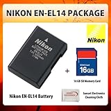 Nikon EN-EL14 Rechargeable Li-Ion Battery (7.4V, 1030mAh / 7.7Wh) for Nikon ....