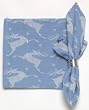Durable Hand Woven Jacquard 100% Cotton Blue Reindeer Napkins 22x22 Inches Set of 12