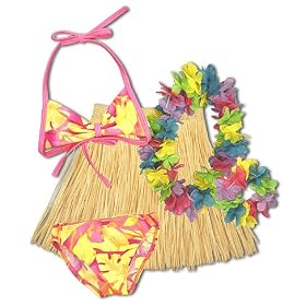 Hula Bathing Suit & Skirt Set