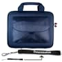 BLUE Kroo Carrying Case Cube Bag Pouch Sleeve with side Pocket for ASUS U6V-V2 U6V V2 Bamboo 12.1-Inch Laptop Notebook + 4-Inch Determination Hand Strap