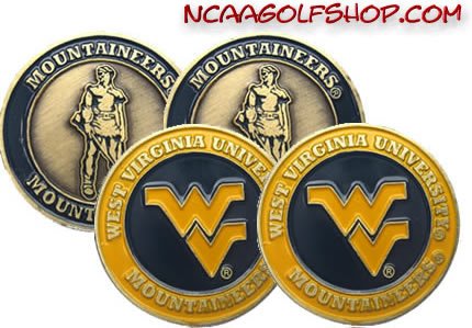 West Virginia Mountaineers Golf Ball Markers