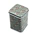 Sannysis Metal Candy Trinket Tin Jewelry Iron Tea Coin Storage Square Box Case (floral)