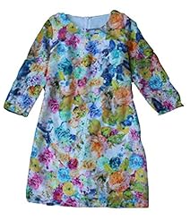 Spring Summer General Print Cotton/Polyester Knee Length  Dress