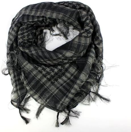 Sannysis 1PC Fashion Unisex Arab Shemagh Keffiyeh Palestine Scarf Shawl Wrap For Boys& Girls (Black)
