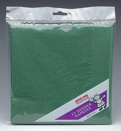 Childrens Toyshop  Toys : Catering Tableware | Napkins 40cm Holly Green