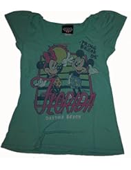 Apparel: Junk Food Disney Mickey Mouse & Minnie Spring Break Smile Ladies T-Shirt Size Small