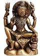 Siva Hindu God Statue Brass Decor (mst080)