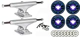 INDEPENDENT 139mm Skateboard TRUCKS 53mm DARKSTAR Wheels, Bearings PACKAGE