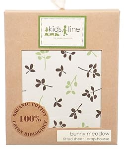 Kids Line Bunny Meadow Fitted Crib Sheet