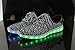 Dear-Queen 7 Colors Unisex LED Shoes Luminous Flashing USB Charging Sneakers Colorful Light Up Glowing Casual Flat Shoes