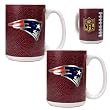 New England Patriots NFL 2pc Gameball Ceramic Mug Set - Primary logo by Great American Products