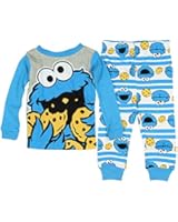 Sesame Street Little Boys' Cookie Monster Striped Pajama Set