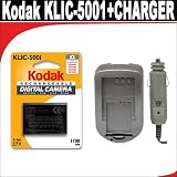 Kodak KLIC-5001 Lithium-Ion Rechargeable Digital Camera Battery for Z730, Z760, Z7590, DX6490, DX7630, DX7440, P850, P880 and P712 Digital Cameras + Charger