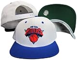 New York Knicks White/Blue Two Tone Snapback Adjustable Plastic Snap Back Hat / Cap