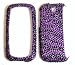 Purple with Black Zebra Pantech P7000 Impact Sparkling Premium Luxury Rhinestones Full Diamond Bling Snap on Cell Phone Case