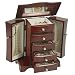 Mele & Co. Bette Cherry Finish Jewelry Chest