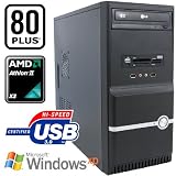 USB 3.0, WinXP Prof, STROM SPAR Office / Multimedia COMPUTER Eco-Tec PC 80PLUS, Super Silent BeQuiet 300W Netzteil mit 80Plus Zertifizierung , Triple-Core! AMD Athlon2 X3 455 (3×3.3GHz) +Arctic Alpine64Pro Lüfter, 500GB SATA II, Crucial 4096MB DDR3, MSI 880GMA-E35(FX) AM3+ Mainboard, AMD Grafik HD4250 mit HDMI/DVI, DVD-Brenner, CardReader, 7.1 Sound, GigabitLAN