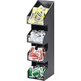 Calmil 1423 Classic Coffee Condiment Display, 6.75" Length x 5.25" Width x 21" Height, Black