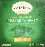 Twinings Irish Breakfast Black Bagged Tea, 50 Count