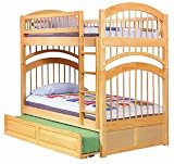 Windsor Twin over Twin Bunk Bed Natural Maple with Trundle