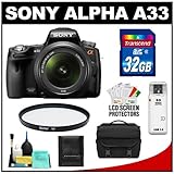 Sony Alpha A33 SLTA33L 14.2 MP Translucent Mirror Technology Digital SLR Ca ....