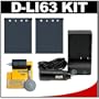 (2) CTA D-LI63 Rechargeable Li-ion Batteries + Mini Battery Charger + Cleaning Kit for Pentax Optio M30, M40, W30, T30 & V10 Digital Cameras
