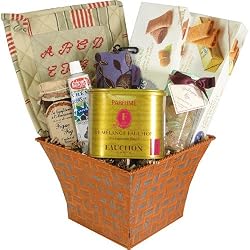 Little Luxuries French Gourmet Gift Basket with Shopping Tote