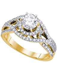 0.85CT DIAMOND 0.40CT CENTER ROUND BRIDAL RING