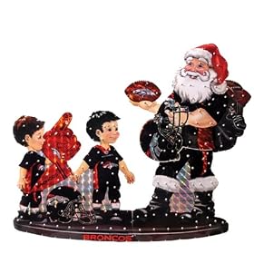 Denver Broncos Outdoor Christmas Decoration Santa Claus