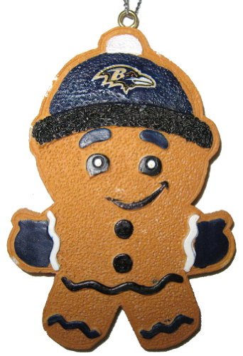 Baltimore Ravens Official NFL 3.5 inch Gingerbread Man Christmas Ornament Baltimore Ravens Official NFL 3.5 inch Gingerbread Man Christmas Ornament