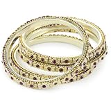 Chamak by priya kakkar Set Of Four Gold Enamel