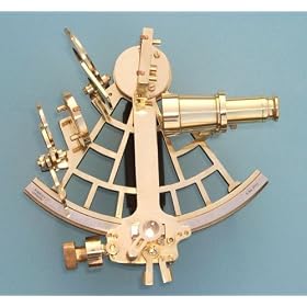 Premium Quality C. Plath Reproduction Micrometer Drum Readout Serialized Brass Sextant with Hardwood Case