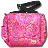 Purple Flowers Silk Boutique Diaper Bag