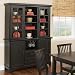 Home Styles Arts and Crafts Dining Buffet with Hutch in Ebony