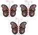 3" Brown Pink Mini Wire Bead Butterfly nylon hanging ceiling wall baby nursery room wedding decor