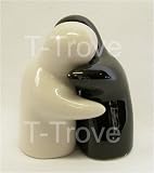 Black White Hugs Salt and Pepper Shaker Set