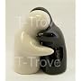 Black White Hugs Salt and Pepper Shaker Set