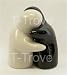 Kitchen & Housewares : Black White Hugs Salt and Pepper Shaker Set