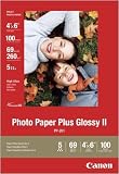Canon Photo Paper Plus Glossy II, 4 x 6 inches, 100 Sheets (2311B023)