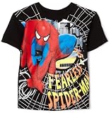 Spiderman Boys 2-7 Short Sleeve Fearless Spiderman Tee Shirt