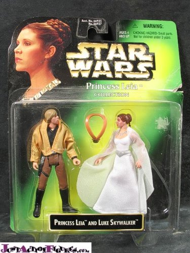 Star Wars Collection Year 1997 Princess Leia and Luke Skywalker Action Figures