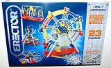 Erector Metal Construction Set - Motorized Ferris Wheel, 23 Models, 477 Parts (1 Each)