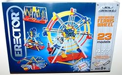 Erector Metal Construction Set - Motorized Ferris Wheel, 23 Models, 477 Parts (1 Each)