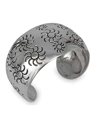 Silver cuff bracelet, Glorious Sun