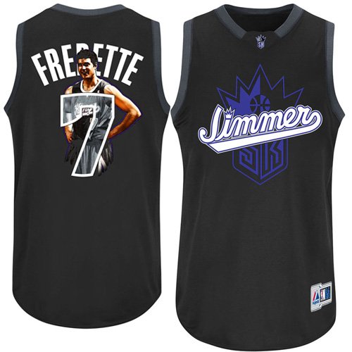 NBA Majestic Jimmer Fredette Sacramento Kings Jimmer Notorious Fashion Jersey - Black (Small)