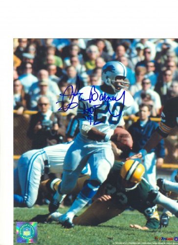 Lem Barney Autographed/Hand Signed Detroit Lions 8x10 Photo with HOF 92 Inscription