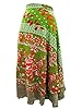 Vintage Silk Sari Reversible Wrap Around Skirt Pear Green