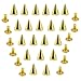 AutoM DIY 100pcs 9.5mm Gold Metal Bullet Spike Studs Rivet Punk Bag Belt Leathercraft