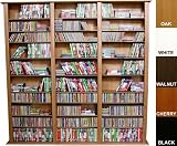 Bookcase Media Tower - Tall Triple (White) (76"H x 76"W x 9.5"D)